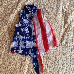 Girls Stars and Stripes sleeveless shirt